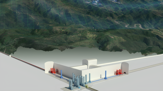 Rendering dell'Einstein Telescope INFN